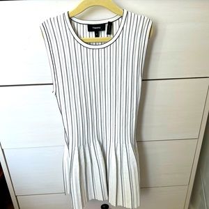 Theory Pinstripe Peplum Top